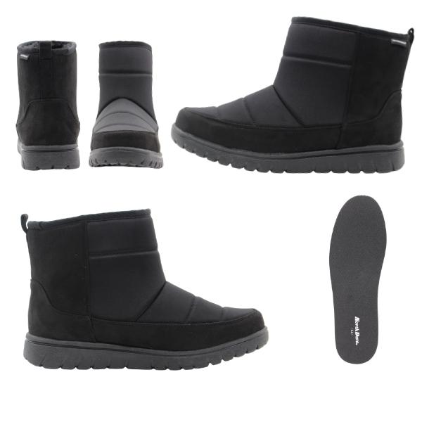 NORTH DATE（ノースデイト） スノーブーツ メンズ 黒 ブラック 紺