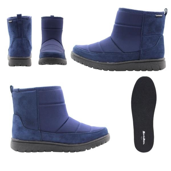 NORTH DATE（ノースデイト） スノーブーツ メンズ 黒 ブラック 紺