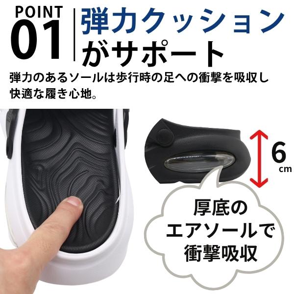 サンダル メンズ クロッグサンダル リカバリーサンダル 靴 黒 ブラック