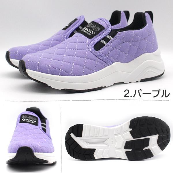 スニーカー キッズ ジュニア 靴 スリッポン 女の子 黒 ブラック パープル レオパード 軽量 軽い 厚底 ニーモ MOONSTAR NM J017 | MoonStar | 11