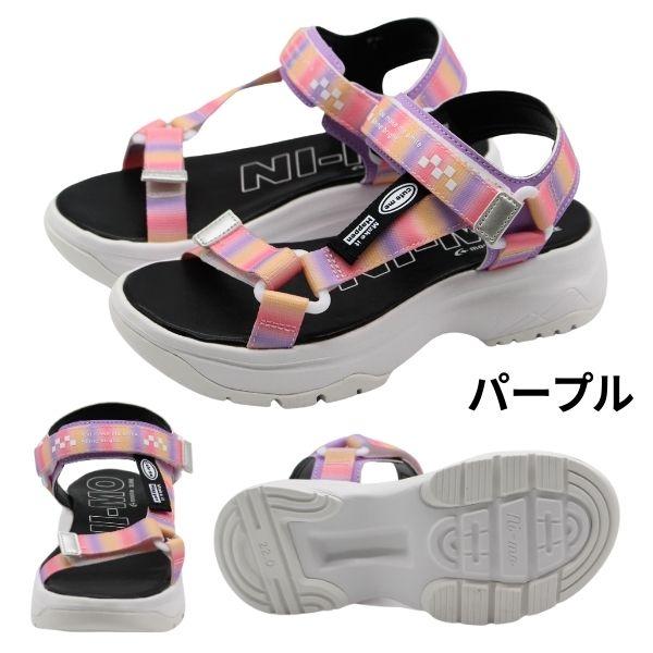 サンダル キッズ ジュニア 子供 靴 黒 ブラック スポーツサンダル スポサン 女の子 スポーティ 夏 小学生 中学生 ムーンスター moonstar ニーモ Ni-mo NM J106 | MoonStar | 08