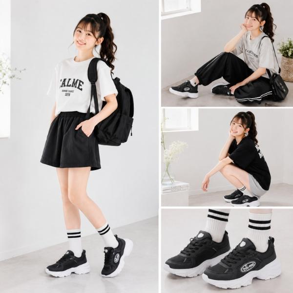 スニーカー キッズ ジュニア 子供 女の子 靴 黒 ブラック 白 ホワイト 紫色 パープル 厚底 かわいい おしゃれ 軽量 軽い ニーモ ni-mo ムーンスター MOONSTAR | MoonStar | 06