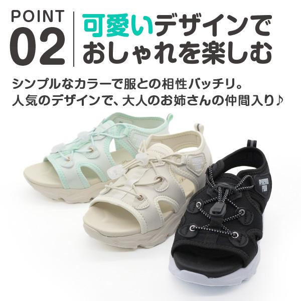 サンダル キッズ ジュニア 子供 靴 スポーツサンダル スポサン 女の子