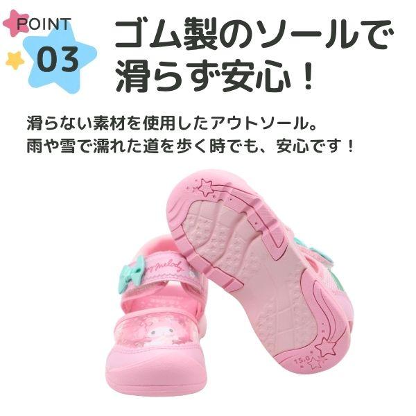 サンリオ サンダル キッズ 子供 ジュニア 女の子 靴 シナモロール マイメロディ クロミ 軽量 軽い つま先あり サンリオ Sanrio ムーンスター MOONSTAR | MoonStar | 06