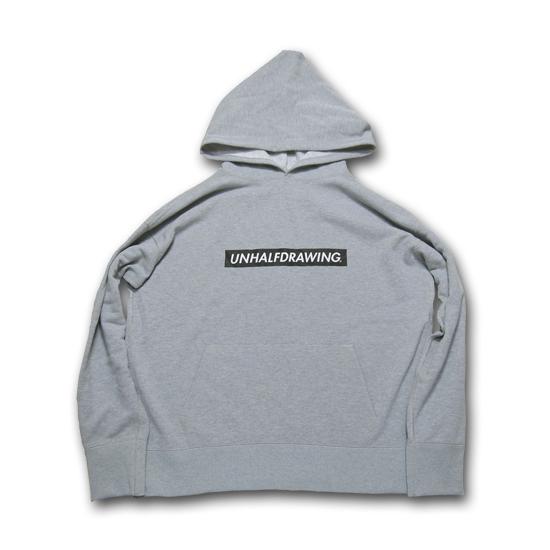 海千山千會 UNHALF DRAWING 【アンハーフ　ドローイング】 BOX LOGO HOODIE | バンザイペイント