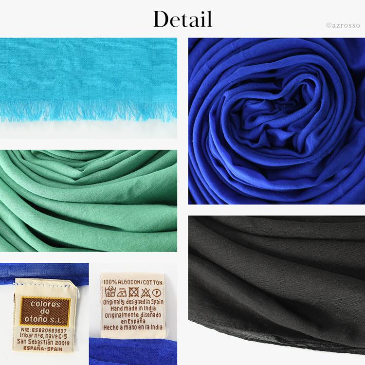 ストール 大判 夏 黒 大判 羽織る 薄手 防寒 軽量 春 コットン  