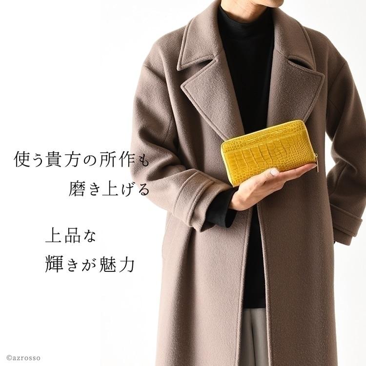 クロコ長財布 ネイビー 紺 本革 メンズ レディース 一枚革 クロコ長財布 ネイビー 紺 本革 メンズ レディース 一枚革