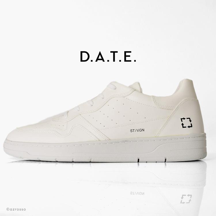 話題のitスニーカー！【DATE】low-top sneakers D.A.T.E. date 白スニーカー レザー メンズスニーカー デイト