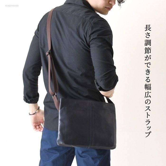 Kanmi. ボディバッグ　サコッシュ　本革　ブラック 日本製 豊岡 鞄 レザー サコッシュ 本革 軽量 ボディバッグ 斜