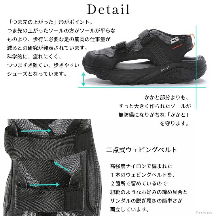 HI-TEC（ハイテック） 水陸両用 サンダル メンズ シャンダル 夏 厚底