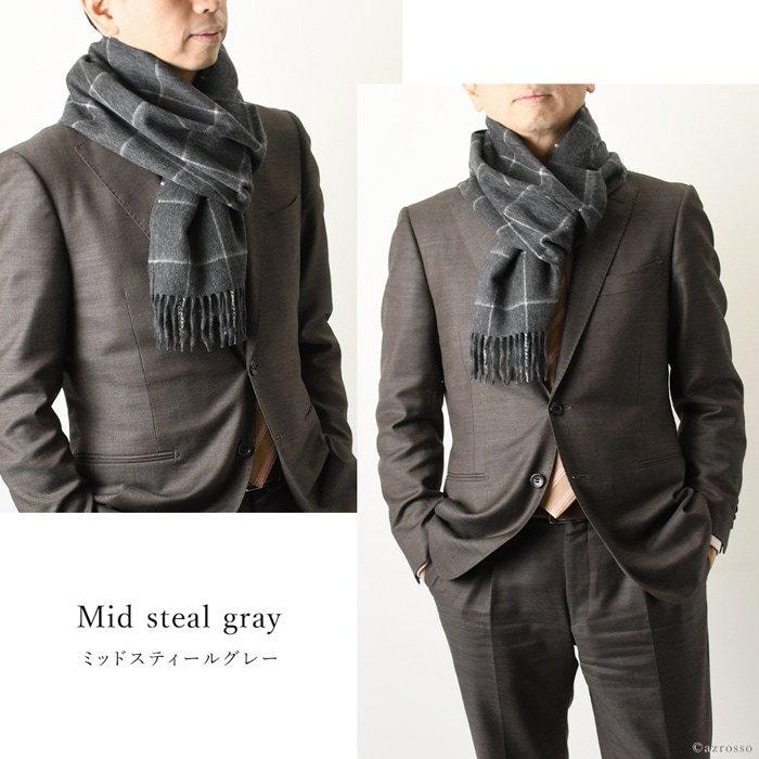 Joshua Ellis（ジョシュアエリス） マフラー グレー ブラック おしゃれ