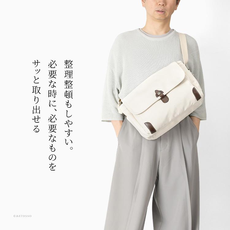 日本製 コットン ワンショルダー メンズ ショルダーバッグ 夏 軽い