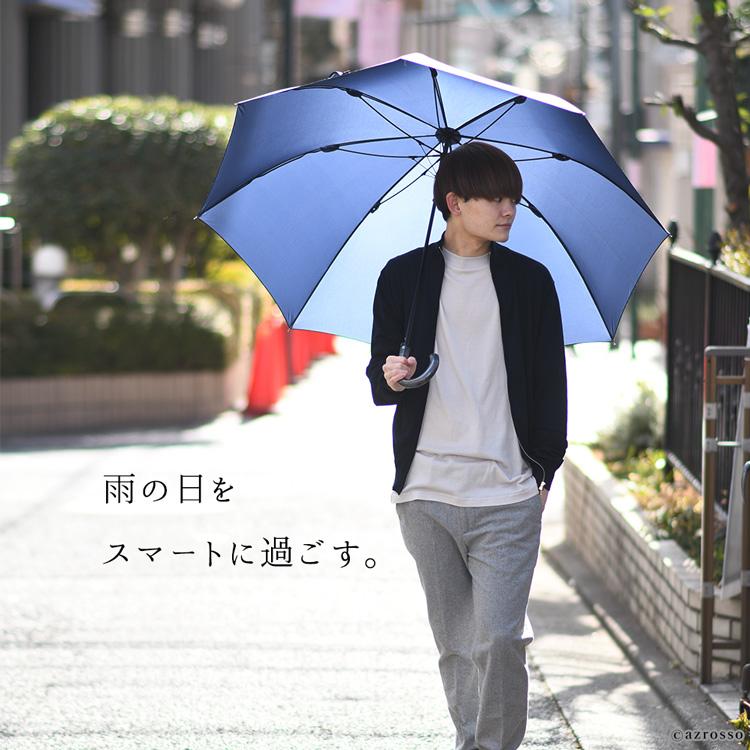 メンズ 定年 退職 長傘 70cm 大きい 日 傘 完全遮光 軽量 ワンタッチ