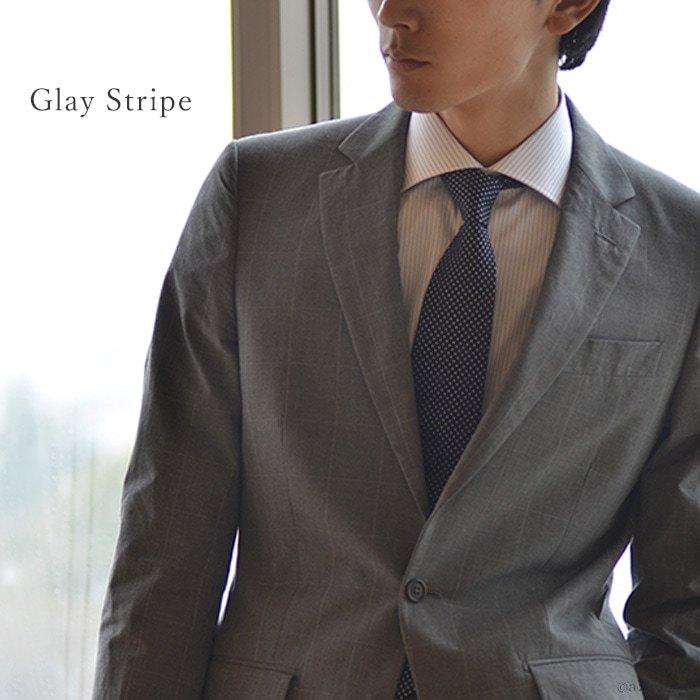 イタリア 製 メンズ ストライプ 大きい サイズ ビジネス シャツ 長袖