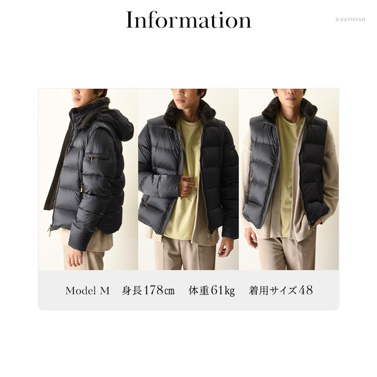 MOORER アウター メンズ ダウンジャケット ダウンベスト フード付き