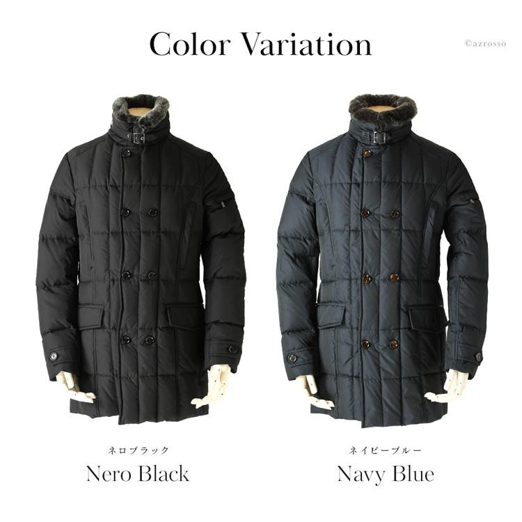 直営店買付け【MOORER】NOREYA-S3 ジップダウンジャケット 直営店【MOORER】NOREYA-S3 ダウンピーコート ポケット付き