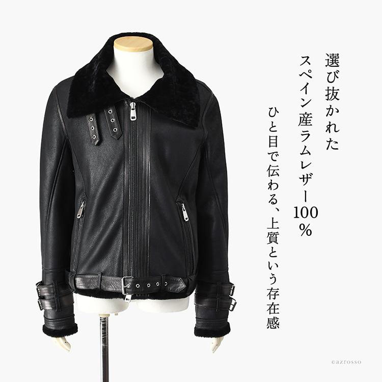 【美品】PEPKO ムートンジャケット レザージャケット 羊革 黒 M スペイン製 ムートン ジャケット メンズ 本革 冬 暖かい ショート 丈