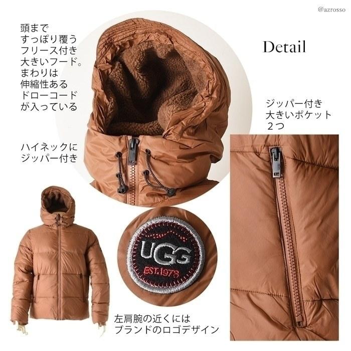 アグ UGG ダウン ジャケット メンズ 暖かい アウター ブランド 人気 日本未発売 フード付き ミドル丈 ブラック ブラウン グリーン｜fopviva-on-line｜17