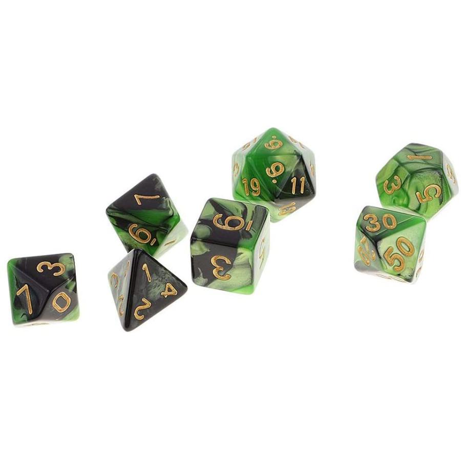 Yourandoll 7個 D10 サイコロ D12 16mm D4 D6 D 多面体のダイス D8