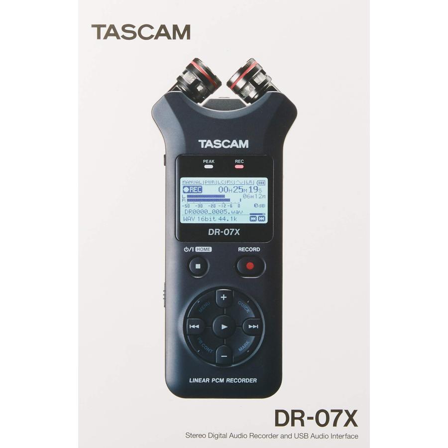 TASCAM タスカム DR-07X USB オーディオインターフェース搭載 ステレオ リニアPCMレコーダー ハンディレコーダー USBマイク Y｜for-plan｜03