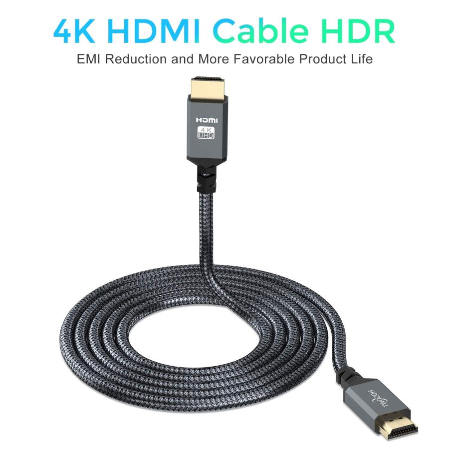 HDMI ケーブル 7.5M, Twozoh HDMI 2.0 4K/60Hz 2160p 1080p 3D HDCP 2.2 ARC 規格, 編組｜for-plan｜05