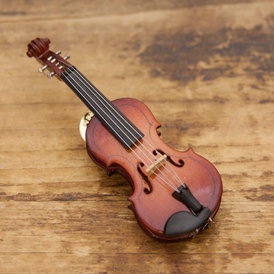 秋月貿易 デザイン小物 バイオリン W2.5×D2×H7cm ミニチュアバンド ピンバッチ PV-｜for-plan｜05