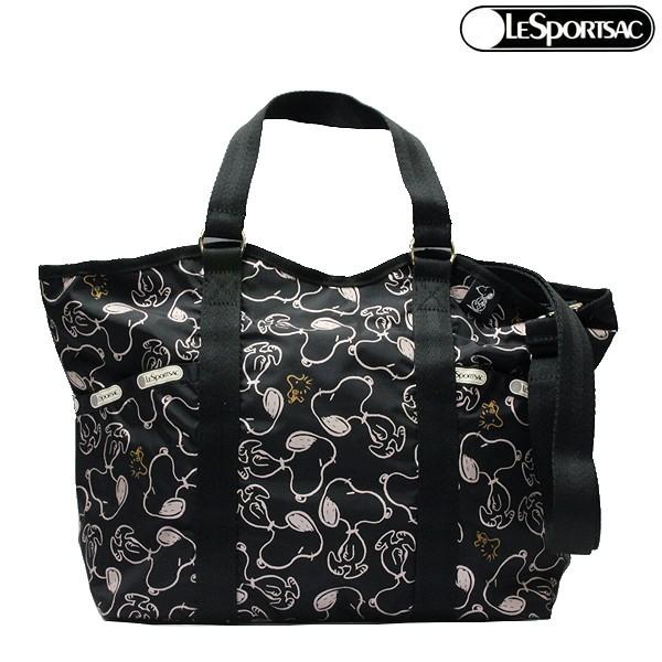バーゲンで スヌーピー コラボ 限定 Peanuts Lesportsac トートバッグ レスポートサック ピーナッツ レスポートサック シャッフルブラック スモールキャリーオール 9811 バッグ Vixpark Com