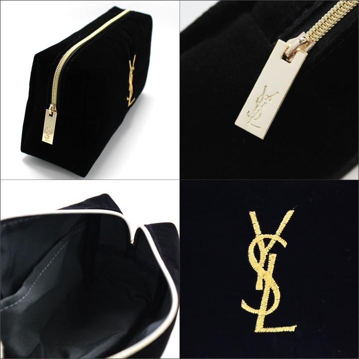 5月20日頃入荷予定 予約販売 イヴサンローラン ポーチ 送料無料 ノベルティ YVES SAINT LAURENT コスメポーチ イブサンローラン ノベルティ ブラック｜for-pleasure｜02