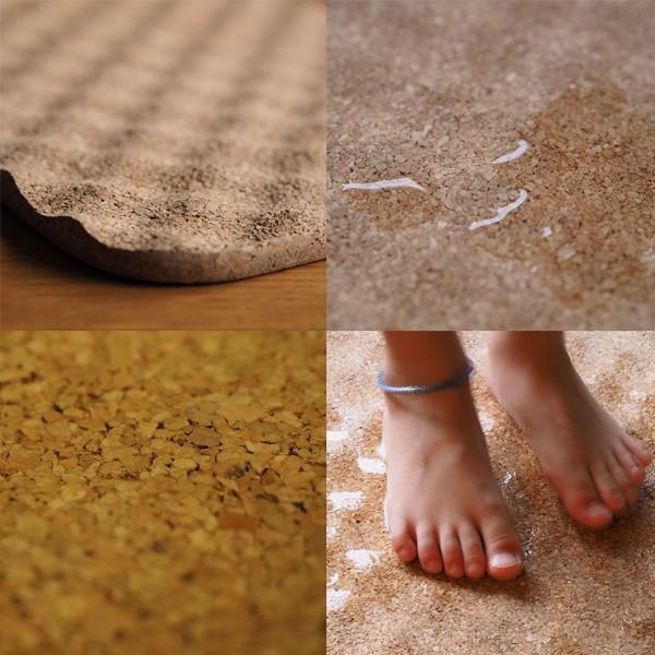 バスマット コルク Sサイズ CORK BATH MAT S 45×30cm 足拭きマット 速乾 軽量バスマット gm018フォーアニュ