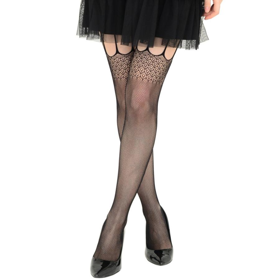 艶めくレース＆ガーター 網タイツ フィッシュネット ストッキング |  | 04