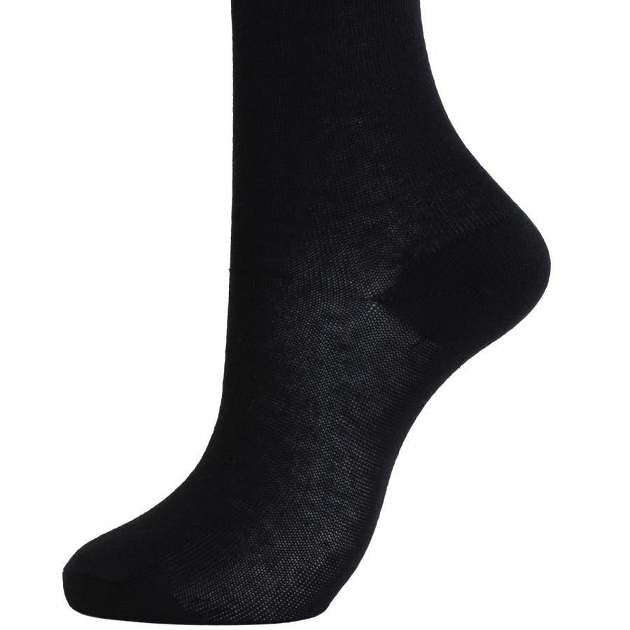 キッズ ハイソックス 黒 無地 日本製 綿混 ひざ下丈 靴下 ガールズ 女の子 |  | 01