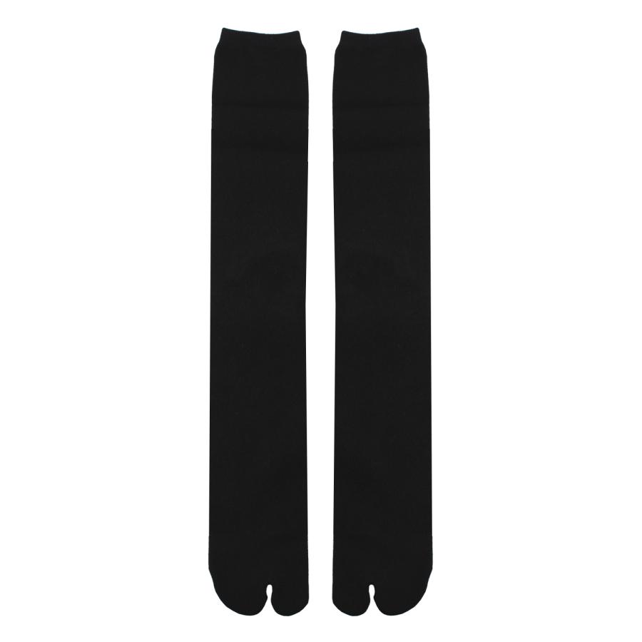 さわやか消臭 足袋 ハイソックス 綿混 表糸綿100％ 冷えとり かかと付き 黒 無地 レディース |  | 04