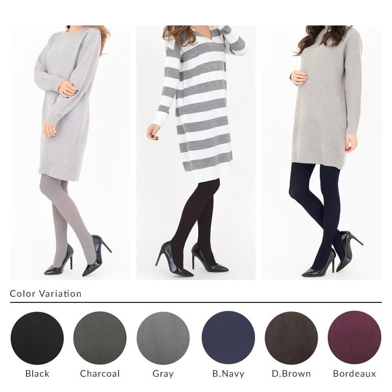 スッキリ魅せ脚 80デニール リブ カラータイツ ひしマチ付き |  | 04