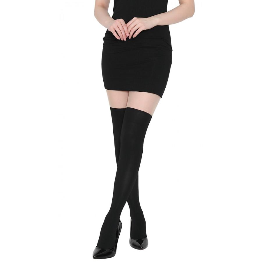 フェイク サイハイ ロングニーハイ柄タイツ 20×80デニール ベージュ/ブラック |  | 04