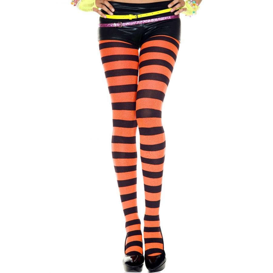 Music Legs モノトーン ワイドボーダー柄 オペイクタイツ ストッキング | Music Legs | 04