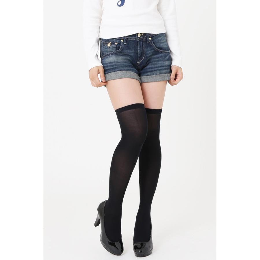 日本製 ナイロン オーバーニーソックス ニーハイ 黒 無地 Forall E フォラーレ 通販 Yahoo ショッピング