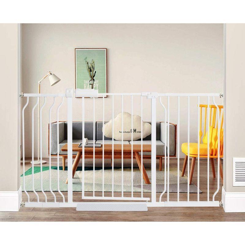 Mornyray ベビーゲート ベビーフェンス 突っ張り式 オートクローズ機能 ペットゲート セーフティー 安全ゲート 扉開閉式 ペット柵 ベビーゲート ベビーフェンス 突っ張り式 オートクローズ機能 ペットゲート セーフティー 安全ゲート 扉開閉式 ペット柵