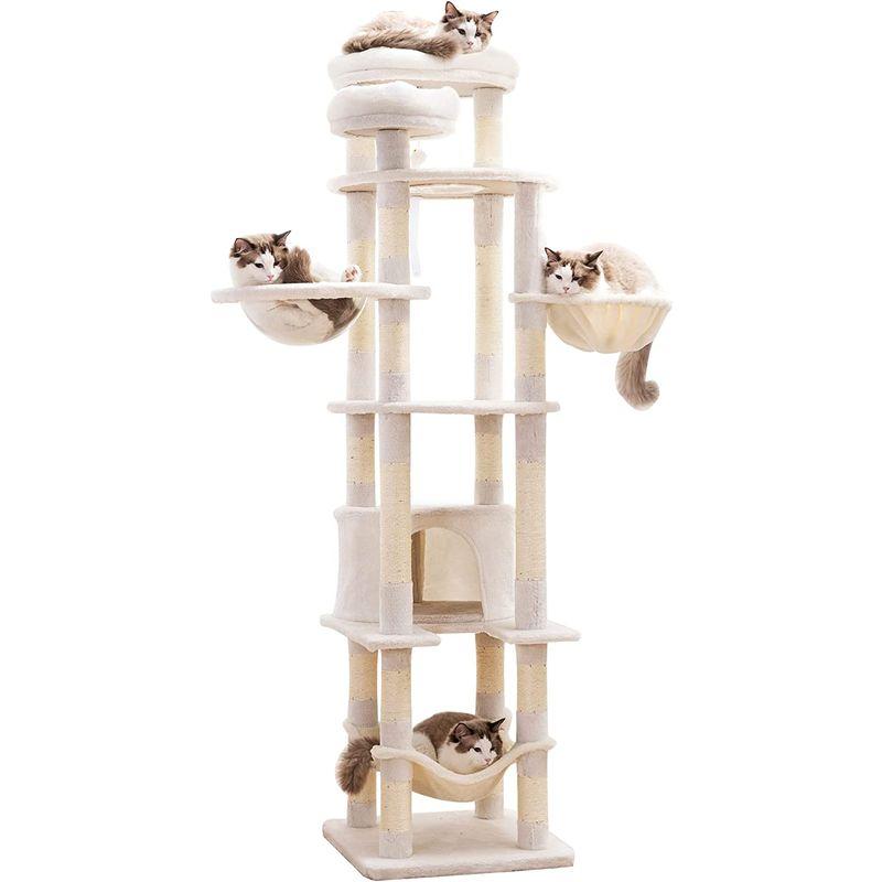 Mwpo 多頭飼いキャットタワー 猫タワー 猫 キャット タワー 透明宇宙船付き 肉球見放題 猫用品 据え置き 匂いなし 大型猫 爪とぎ お 多頭飼いキャットタワー 猫タワー キャット タワー 透明宇宙船付き 肉球見放題 猫用品 据え置き 匂いなし 大型猫 爪とぎ