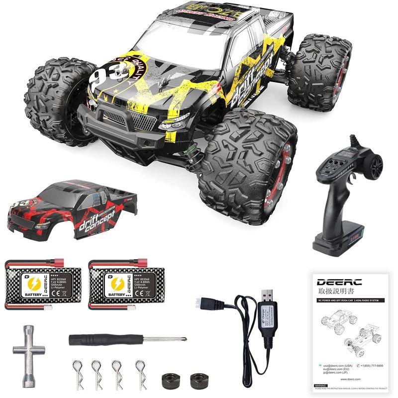 DEERC ラジコンカー オフロード 4WD こども向け 大人向け ブラシレスモーター 60km/h 四輪駆動 高速 1/18RCカー シェ ラジコンカー オフロード 4WD こども向け 大人向け ブラシレスモーター 60km/h 四輪駆動 高速 1/18RCカー シェ
