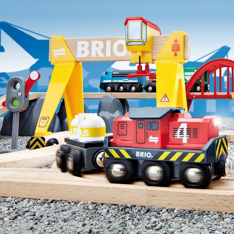 BRIO ( ブリオ ) WORLD カーゴレールデラックスセット 全54ピース 対象年齢 3歳~ ( 電動車両 電車 おもちゃ 木製 レー WORLD BRIO ブリオ カーゴレールデラックスセット 全54ピース 対象年齢 3歳 電動車両 電車 おもちゃ 木製 レー