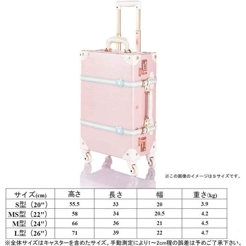 COTRUNKAGE スーツケース かわいい キャリーケース トランクケース アンティーク調 キャリーバッグ ダイヤルロック搭載 スーツケー X1102479839(10857円)