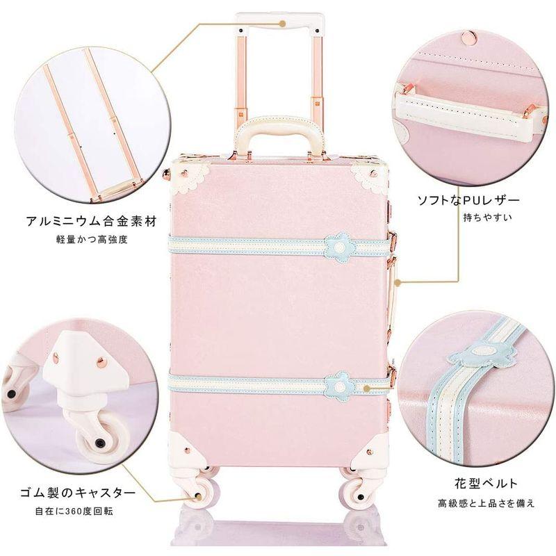 COTRUNKAGE スーツケース かわいい キャリーケース トランクケース アンティーク調 キャリーバッグ ダイヤルロック搭載 スーツケー X1102479839(10857円)