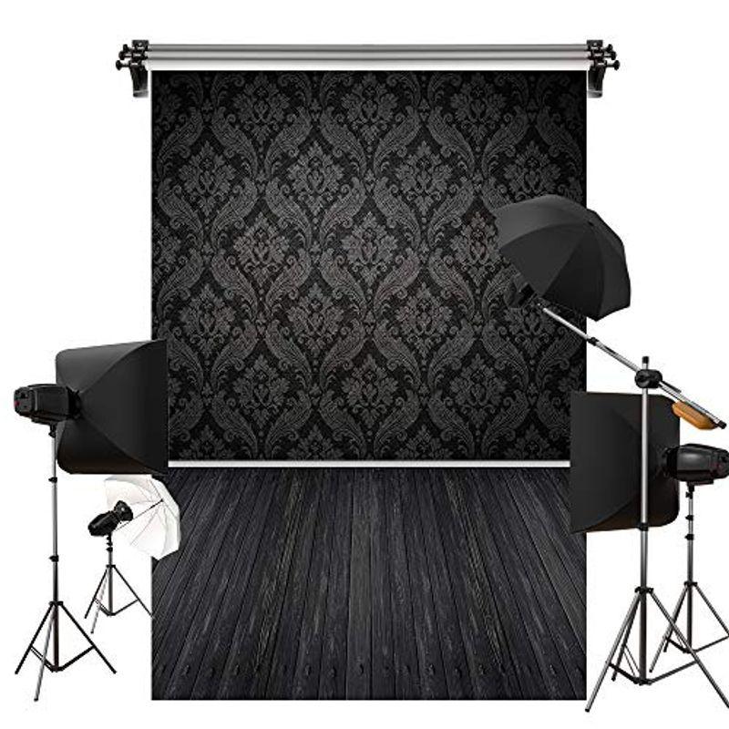 Kate 1 5x2 2m 黒い木 背景布 柄の木製フローリング 室内リビングルームの背景 家写真の背景 写真スタジオ 撮影用 背景幕 装飾