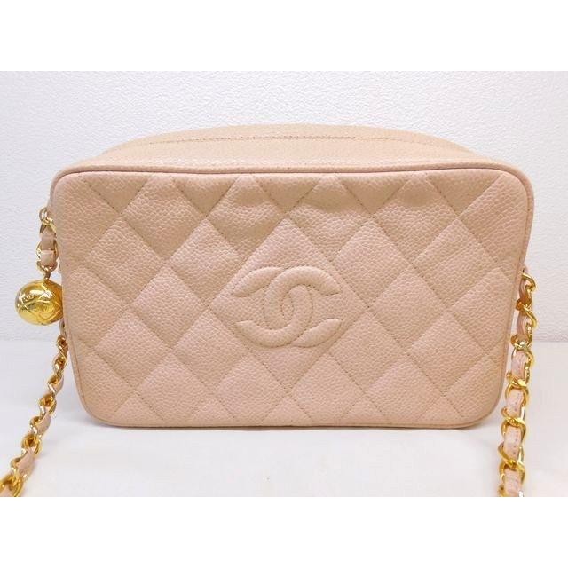CHANEL シャネル □ A03727 キャビアスキン ライトピンク系 CHANEL シャネル □ A03727 キャビアスキン ライトピンク系