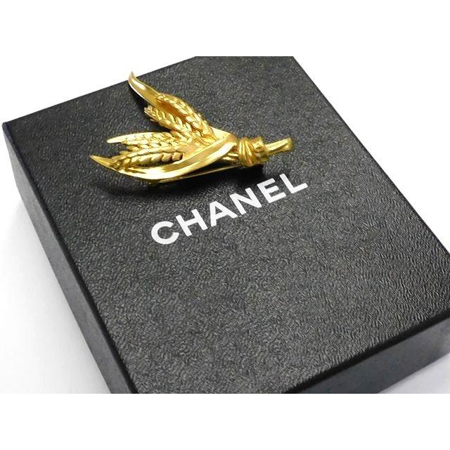 CHANEL 美品 シャネル □ 99P ブローチ 稲穂 ゴールドカラー CHANEL 美品 シャネル □ 99P ブローチ 稲穂 ゴールドカラー