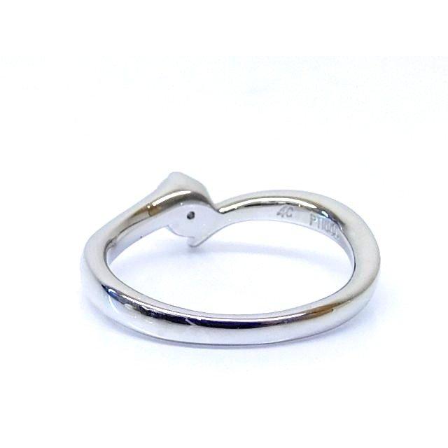 4°C プラチナ　リング　pt1000 8号 新品同様品 4℃ ヨンドシー □ 8号 ダイヤ Pt1000 プラチナ 指輪 リング