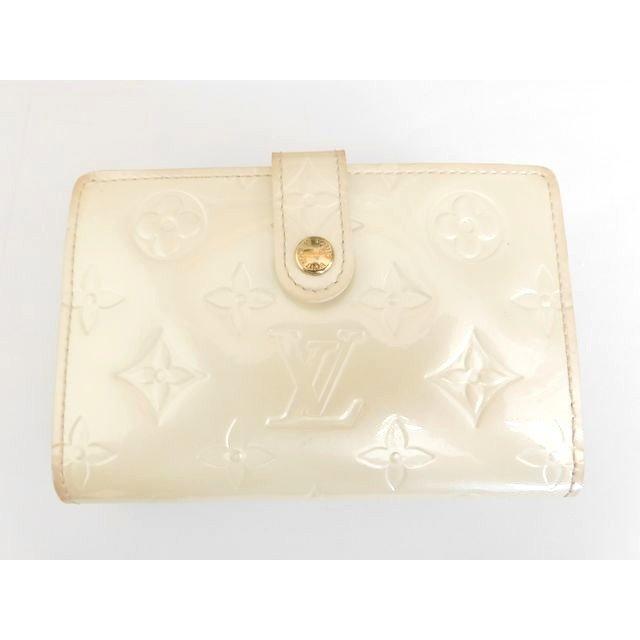 ヴィトン □ M91363 MI0036 ヴィエノワ ヴェルニ がま口財布 白  