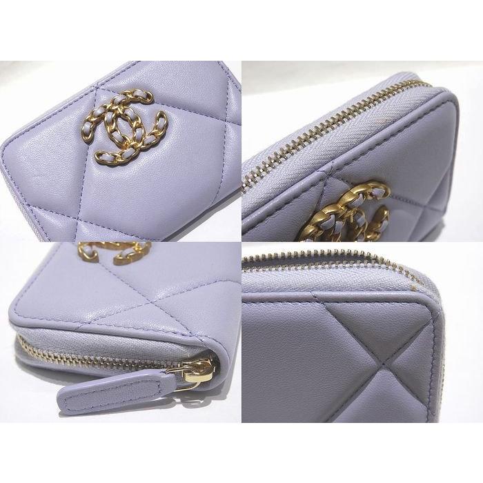 CHANEL 美品 CHANEL19 シャネル ラウンドファスナー コイン CHANEL 美品 CHANEL19 シャネル ラウンドファスナー コイン