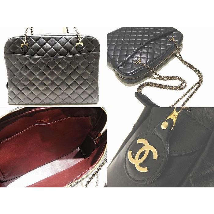 シャネル(Chanel) シャネル トートバッグ マトラッセ ラムスキン シャネル マトラッセ ラムスキン 2WAYトートバッグ ブラック