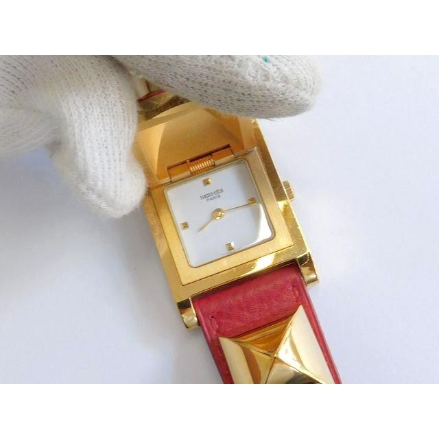 HERMES エルメス 時計 □ メドール ステンレス ゴールドカラー HERMES エルメス 時計 □ メドール ステンレス ゴールドカラー